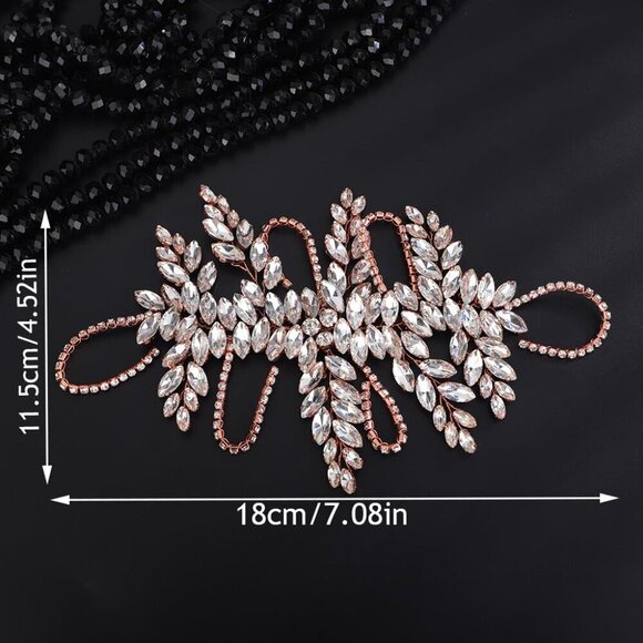 Gold Wedding Hair Vine Rhinestone Crystal Headband Women Girls Bridal Accessorie main image 5